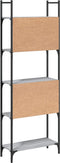 vidaXL - Boekenkast - 5-laags - 60,5x24x166,5 - cm - bewerkt - hout - grijs - sonoma