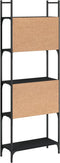 vidaXL - Boekenkast - 5-laags - 60,5x24x166,5 - cm - bewerkt - hout - zwart