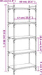 vidaXL - Boekenkast - 5-laags - 60x30x154 - cm - bewerkt - hout - sonoma - eikenkleur