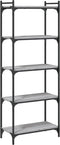 vidaXL - Boekenkast - 5-laags - 60x30x154 - cm - bewerkt - hout - grijs - sonoma