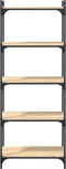 vidaXL - Boekenkast - 5-laags - 60x30x154 - cm - bewerkt - hout - sonoma - eikenkleur