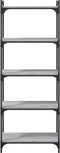 vidaXL - Boekenkast - 5-laags - 60x30x154 - cm - bewerkt - hout - grijs - sonoma