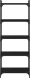 vidaXL - Boekenkast - 5-laags - 60x30x154 - cm - bewerkt - hout - zwart