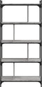 vidaXL - Boekenkast - 5-laags - 76x32x158 - cm - bewerkt - hout - grijs - sonoma