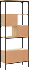 vidaXL - Boekenkast - 5-laags - 76x33x188,5 - cm - bewerkt - hout - sonoma - eiken