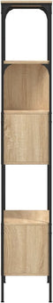 vidaXL - Boekenkast - 5-laags - 76x33x188,5 - cm - bewerkt - hout - sonoma - eiken