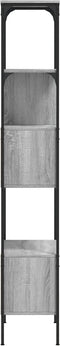 vidaXL - Boekenkast - 5-laags - 76x33x188,5 - cm - bewerkt - hout - grijs - sonoma
