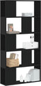 vidaXL - Boekenkast - 5-laags - 80,5x23,5x162,5 - cm - bewerkt - hout - zwart