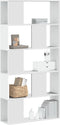 vidaXL - Boekenkast - 5-laags - 80,5x23,5x162,5 - cm - bewerkt - hout - wit
