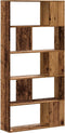 vidaXL - Boekenkast - 5-laags - 80,5x23,5x162,5 - cm - bewerkt - hout - oud - hout