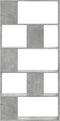 vidaXL - Boekenkast - 5-laags - 80,5x23,5x162,5 - cm - bewerkt - hout - betongrijs