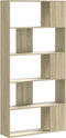 vidaXL - Boekenkast - 5-laags - 80,5x23,5x162,5 - cm - bewerkt - hout - sonoma - eiken