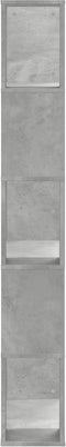 vidaXL - Boekenkast - 5-laags - 80,5x23,5x162,5 - cm - bewerkt - hout - betongrijs
