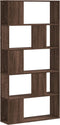 vidaXL - Boekenkast - 5-laags - 80,5x23,5x162,5 - cm - hout - bruin - eikenkleurig