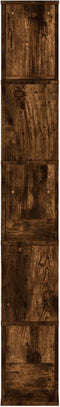 vidaXL - Boekenkast - 5-laags - 80,5x23,5x162,5 - cm - hout - gerookt - eikenkleurig