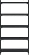 vidaXL - Boekenkast - 5-laags - 80x30x154 - cm - bewerkt - hout - zwart