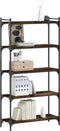 vidaXL - Boekenkast - 5-laags - 80x30x154 - cm - bewerkt - hout - gerookt - eikenkleur