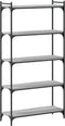 vidaXL - Boekenkast - 5-laags - 80x30x154 - cm - bewerkt - hout - grijs - sonoma - eiken
