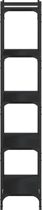 vidaXL - Boekenkast - 5-laags - 80x30x154 - cm - bewerkt - hout - zwart