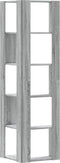 vidaXL - Boekenkast - 5-laags - hoek - 50x50x179 - cm - bewerkt - hout - grijs - sonoma
