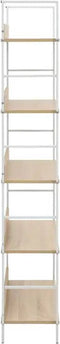vidaXL - Boekenkast - 5 - schappen - 60x27,6x158,5 - cm - bewerkt - hout - eikenkleur