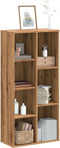 vidaXL - Boekenkast - 50x25x105 - cm - bewerkt - hout - artisanaal - eikenkleurig