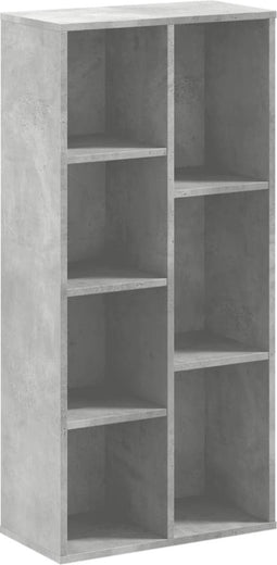 vidaXL - Boekenkast - 50x25x105 - cm - bewerkt - hout - betongrijs