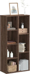 vidaXL - Boekenkast - 50x25x105 - cm - bewerkt - hout - bruin - eikenkleurig