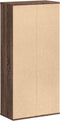 vidaXL - Boekenkast - 50x25x105 - cm - bewerkt - hout - bruin - eikenkleurig