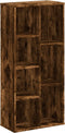 vidaXL - Boekenkast - 50x25x105 - cm - bewerkt - hout - gerookt - eikenkleurig
