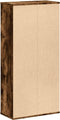 vidaXL - Boekenkast - 50x25x105 - cm - bewerkt - hout - gerookt - eikenkleurig