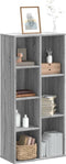 vidaXL - Boekenkast - 50x25x105 - cm - bewerkt - hout - grijs - sonoma - eikenkleurig