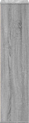 vidaXL - Boekenkast - 50x25x105 - cm - bewerkt - hout - grijs - sonoma - eikenkleurig
