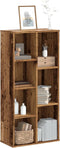 vidaXL - Boekenkast - 50x25x105 - cm - bewerkt - hout - oud - houtkleurig