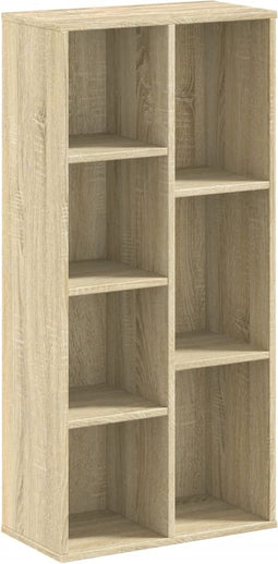 vidaXL - Boekenkast - 50x25x105 - cm - bewerkt - hout - sonoma - eikenkleurig