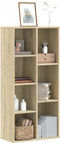 vidaXL - Boekenkast - 50x25x105 - cm - bewerkt - hout - sonoma - eikenkleurig
