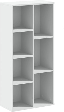 vidaXL - Boekenkast - 50x25x105 - cm - bewerkt - hout - wit