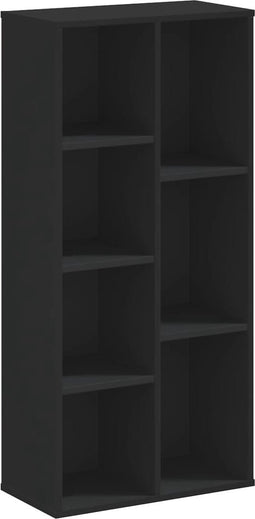 vidaXL - Boekenkast - 50x25x105 - cm - bewerkt - hout - zwart