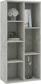 vidaXL - Boekenkast - 50x25x106 - cm - bewerkt - hout - betongrijs