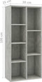 vidaXL - Boekenkast - 50x25x106 - cm - bewerkt - hout - betongrijs
