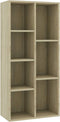 vidaXL - Boekenkast - 50x25x106 - cm - bewerkt - hout - sonoma - eikenkleurig