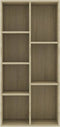 vidaXL - Boekenkast - 50x25x106 - cm - bewerkt - hout - sonoma - eikenkleurig