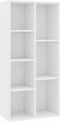 vidaXL - Boekenkast - 50x25x106 - cm - bewerkt - hout - wit
