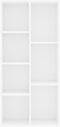 vidaXL - Boekenkast - 50x25x106 - cm - bewerkt - hout - wit