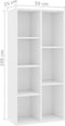 vidaXL - Boekenkast - 50x25x106 - cm - bewerkt - hout - wit