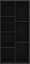 vidaXL - Boekenkast - 50x25x106 - cm - bewerkt - hout - zwart