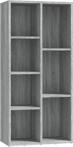 vidaXL - Boekenkast - 50x25x106 - cm - grijs - sonoma - eikenkleurig