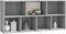 vidaXL - Boekenkast - 50x25x106 - cm - grijs - sonoma - eikenkleurig