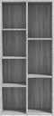 vidaXL - Boekenkast - 50x25x106 - cm - grijs - sonoma - eikenkleurig