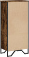 vidaXL - Boekenkast - 50x31x106 - cm - bewerkt - hout - gerookt - eikenkleurig